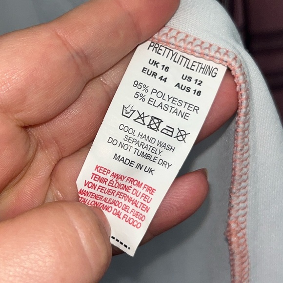 PRETTYLITTLETHING Pink Checkered Boyfriend Blazer Size 12 - Picture 5 of 9